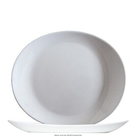 plate Steak SOLUTIONS | tempered glass white | oval 300 mm  x 261 mm product photo