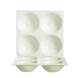 appetizer plate APPETIZER porcelain cream white H 26 mm 4 compartments product photo