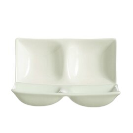 appetizer plate APPETIZER porcelain cream white H 23 mm 2 compartments product photo