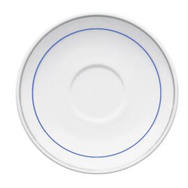 saucer RESTAURANT VALERIE BLUE JEAN | tempered glass | narrow colour rim Ø 140 mm product photo