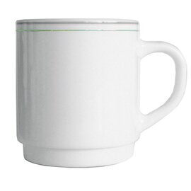 mug RESTAURANT VALERIE GREEN 29 cl tempered glass narrow colour rim  H 89 mm product photo