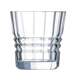 CLEARANCE | whisky tumbler ARCHITECTE FB32 32 cl with relief broad coloured rim product photo