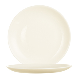 coup plate flat Intensity Uni Cremweiss | tempered glass cream white Ø 160 mm product photo