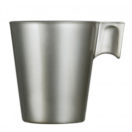 espresso cup FLASHY COLORS Espresso Mokamia 80 ml tempered glass silver coloured with handle product photo