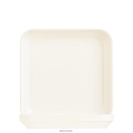plate square MEKKANO porcelain cream white square | 240 mm  x 240 mm product photo