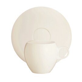 cup NECTAR with handle 350 ml porcelain cream white with saucer  H 86 mm product photo