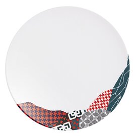 plate FRAGMENT CARMIN porcelain multi-coloured  Ø 255 mm product photo