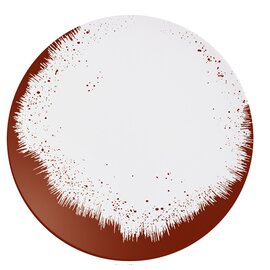 plate HOLI FEU porcelain white red  Ø 255 mm product photo