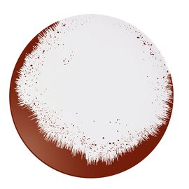 plate HOLI FEU porcelain white red  Ø 215 mm product photo