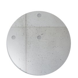 plate CONCRETE porcelain grey  Ø 285 mm product photo