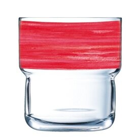 stacking cup BRUSH LOG 22 cl red broad coloured rim product photo