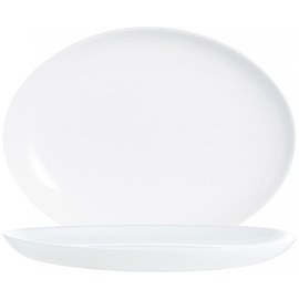 platter EVOLUTIONS WHITE | tempered glass white | oval 330 mm x 250 mm product photo