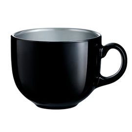 jumbo mug FLASHY COLORS Black 500 ml tempered glass black with handle product photo