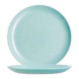 coup plate flat DIWALI Light Turqoise | tempered glass turquoise Ø 250 mm product photo
