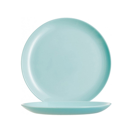 coup plate flat DIWALI Light Turqoise | tempered glass turquoise Ø 191 mm product photo
