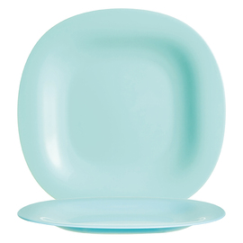 plate flat CARINE | tempered glass turquoise | square 270 mm product photo