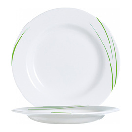 plate flat TORONTO EDEN | tempered glass | line decor Ø 240 mm product photo