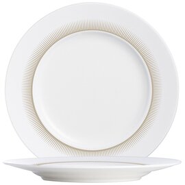 plate OLEA porcelain white grey | rim with stripe pattern  Ø 215 mm product photo