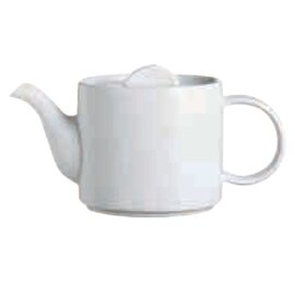 tea pot DARING porcelain hard porcelain with lid cream white 400 ml H 130 mm product photo