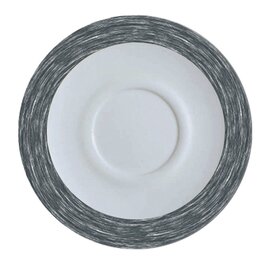 saucer RESTAURANT BRUSH GREY | tempered glass | broad coloured lip Ø 140 mm product photo