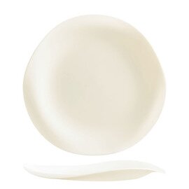 CLEARANCE | plate TENDENCY | tempered glass cream white | curved  Ø 270 mm product photo