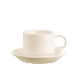 CLEARANCE | cup DARING with handle 13 cl porcelain cream white  H 57 mm product photo