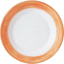 dessert plate flat Ø 195 mm BRUSH ORANGE tempered glass product photo