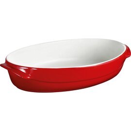 Casserole, oval, 20 x 13, earthenware, content: 90 cl, 224 x 147 mm, width with handles 250 mm, H 52 mm, red product photo