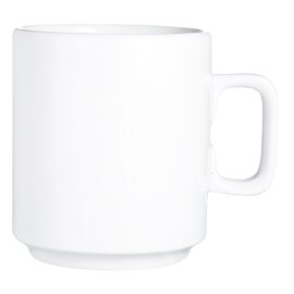 Clearance | buck mug CANDOUR UNI WHITE 30 cl, Ø 80 with handle 110 mm, H 92 mm, stackable product photo