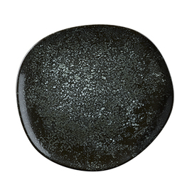 plate flat ENVISIO COSMOS BLACK Vago porcelain black oval asymmetrical | 290 mm x 270 mm product photo