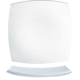 CLEARANCE | plate DELICE WHITE | tempered glass white | square 266 mm  x 266 mm product photo