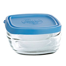 stacking bowl LYS CARRÉ 1950 ml tempered glass with lid  L 200 mm  B 200 mm  H 78 mm product photo