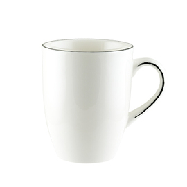 Buck Cups 330 ml ENVISIO COSMOS BLACK porcelain white Ø with handle 140 mm H 68 mm product photo