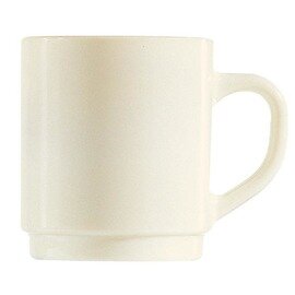 Clearance | buck mug gastronomy ivory uni, stackable, capacity 29 cl, Ø without handle 79 mm, Ø with handle 110 mm, height 89 mm, weight 270 g product photo