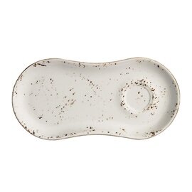 set plate Gourmet GRAIN porcelain white oval | 250 mm  x 120 mm product photo