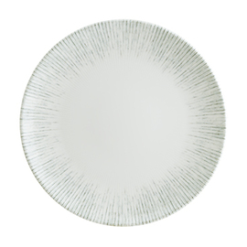 CLEARANCE | plate flat ENVISIO IRIS bonna Gourmet porcelain white | blue rim grooves Ø 270 mm product photo