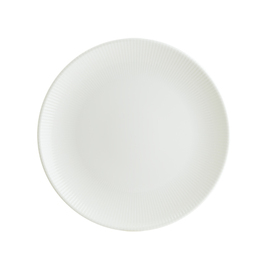 plate flat ENVISIO IRIS WHITE bonna Gourmet porcelain white rim grooves Ø 210 mm product photo