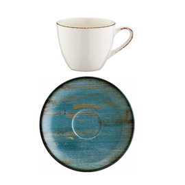 espresso cup 80 ml Retro Tawny porcelain with decor with saucer Envisio Madera Mint product photo