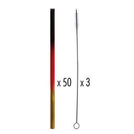 glass straw WM L 200 mm | 50 straws | 3 cleaning brushes product photo
