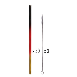glass straw WM L 230 mm | 50 straws | 3 cleaning brushes product photo