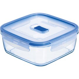 storage container PURE BOX ACTIVE with lid transparent blue 1.22 ltr  L 169.5 mm  B 169.5 mm  H 65.5 mm product photo