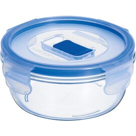 storage container PURE BOX ACTIVE with lid transparent blue 0.42 ltr  Ø 129 mm  H 53.5 mm product photo