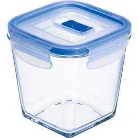 storage container PURE BOX ACTIVE with lid transparent blue 0.75 l  L 114 mm  B 114 mm  H 110 mm product photo