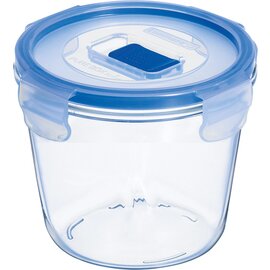 storage container PURE BOX ACTIVE with lid transparent blue 0.84 l  Ø 129 mm  H 110 mm product photo