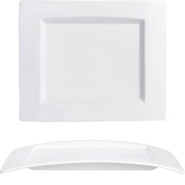CLEARANCE | plate MERA porcelain white rectangular | 210 mm  x 180 mm product photo