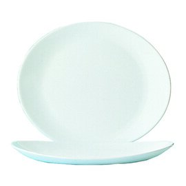 steak plate flat RESTAURANT WHITE tempered glass 300 mm x 261 mm product photo