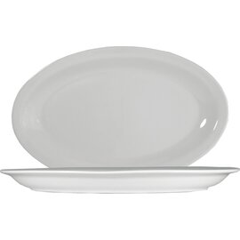 CLEARANCE | plate ROMA porcelain white oval | 365 mm  x 230 mm product photo