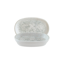 bowl HYGGE LUNAR OCEAN BLUE 60 ml Premium Porcelain white oval | 100 mm x 65 mm H 22 mm product photo