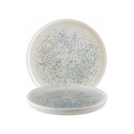 plate flat HYGGE LUNAR OCEAN BLUE porcelain white Ø 220 mm product photo