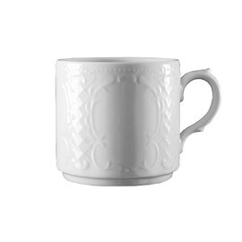 coffee mug SALZBURG 250 ml porcelain white with relief product photo